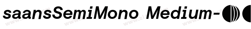saansSemiMono Medium字体转换